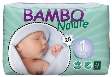 Pieluszki ekologiczne Bambo Nature 1